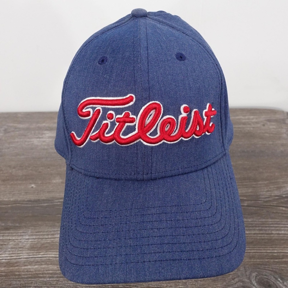 Titleist Golf Hat Cap A-Flex Size L/XL Blue Twill Breathable Baseball